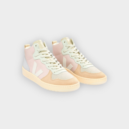 V-15 leather petale multico zapatillas Veja pastel
