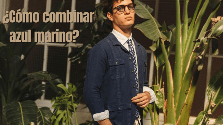¿Cómo combinar el azul marino?