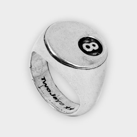 Twojeys Anillo 8 ball Ring Silver