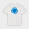 Camiseta blanca Sol azul