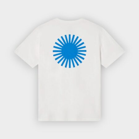 Camiseta blanca Sol azul