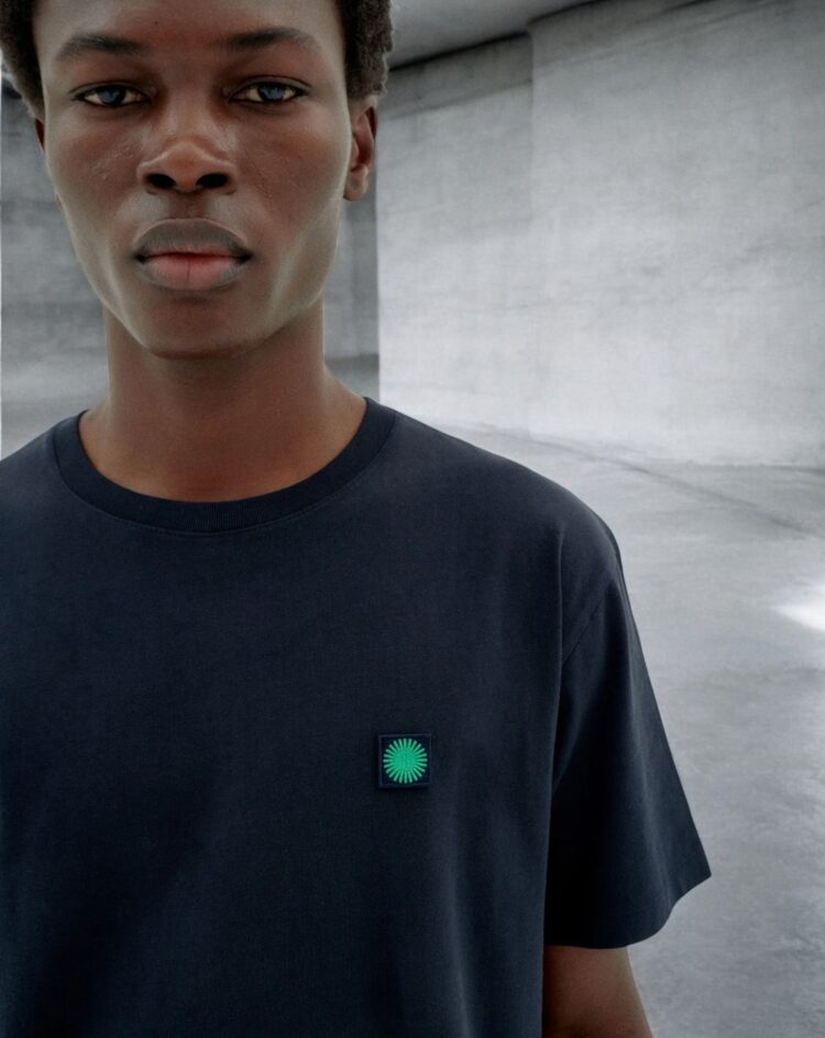 Camiseta navy Sol verde