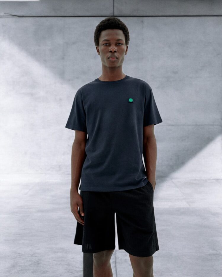 Camiseta navy Sol verde