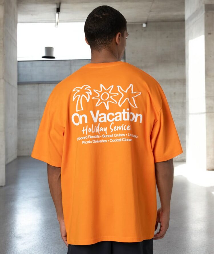 camiseta On Vacation orange