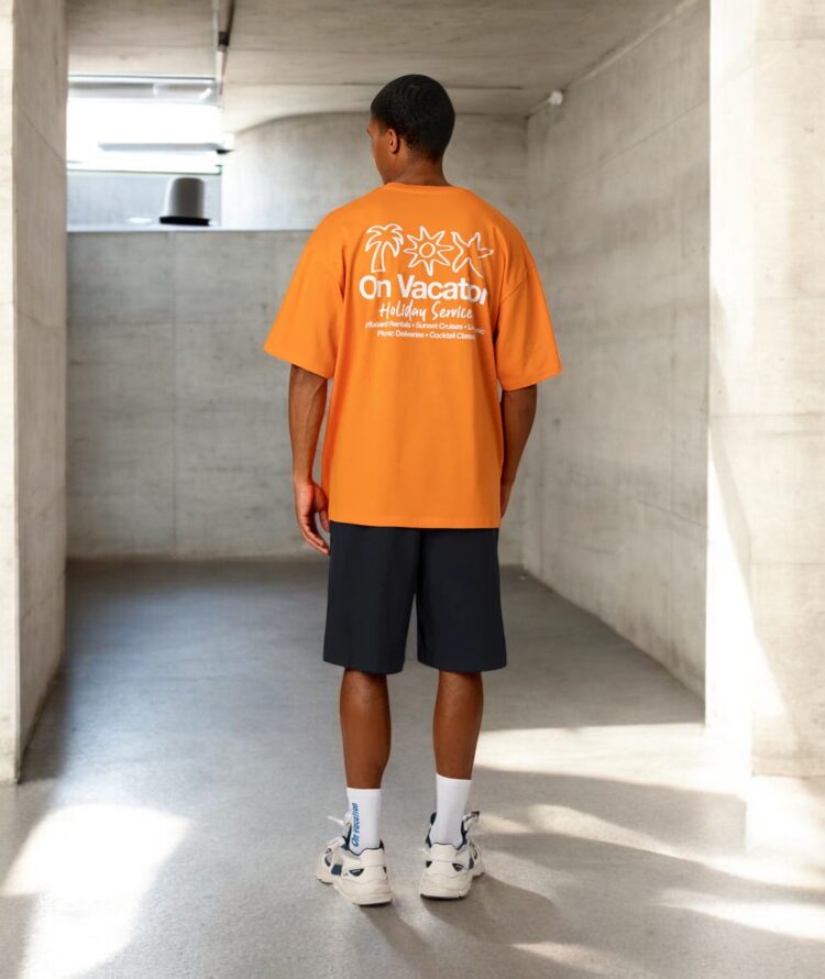 camiseta On Vacation orange