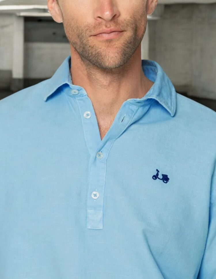 Camisa Polera lissome cesleste