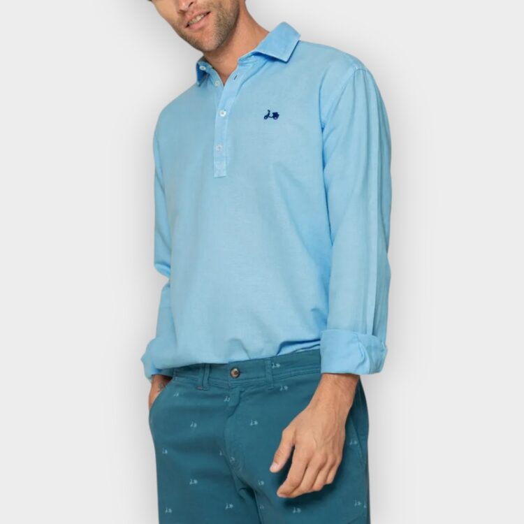 Camisa Polera lissome cesleste