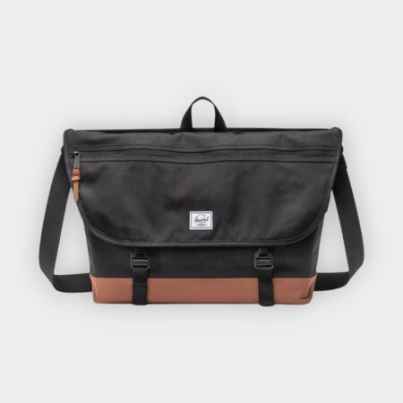 Herschel - Bandolera Cove Messenger 22.5L Black Saddle Brown