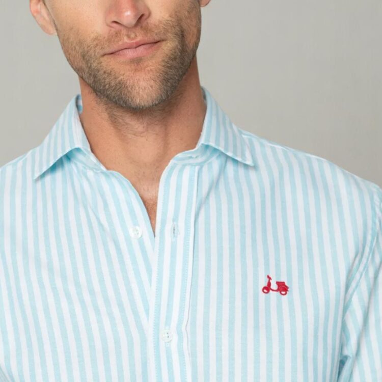 Camisa Scotta Cascais turquesa