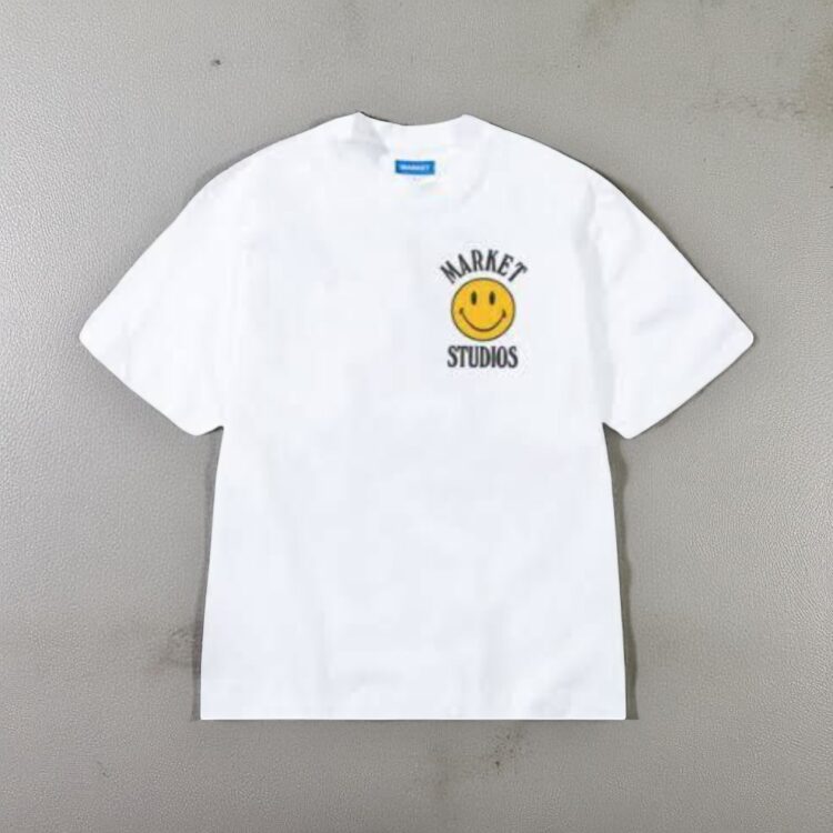 camiseta Smiley upside white