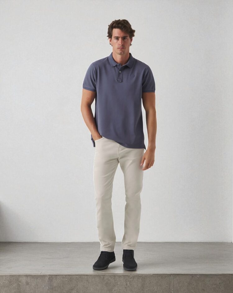 Polo Scotta Garment azul