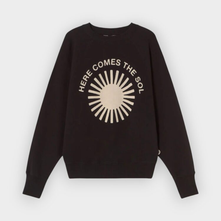 Sudadera negra retro sol
