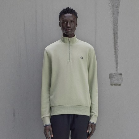 Sudadera media cremallera laurel