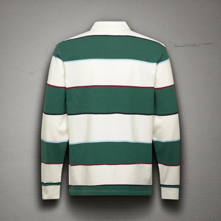 Polo rayas blanco nieve