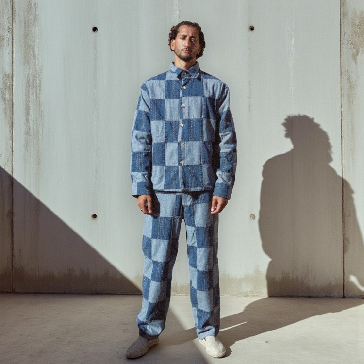 Chaqueta Echo patchwork denim