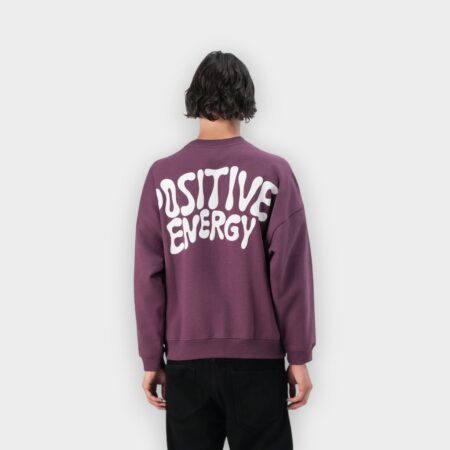 On Vacation – Sudadera Positive Energy Sweater Unisex Burgundy