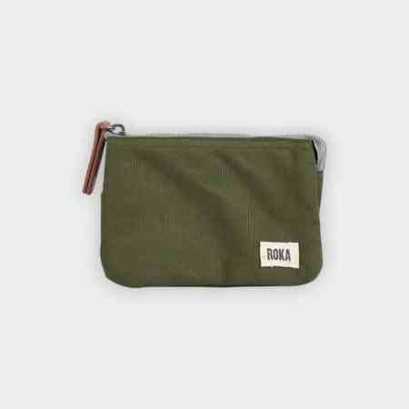 Roka – Cartera Carnaby Moss Recycled Canvas Small