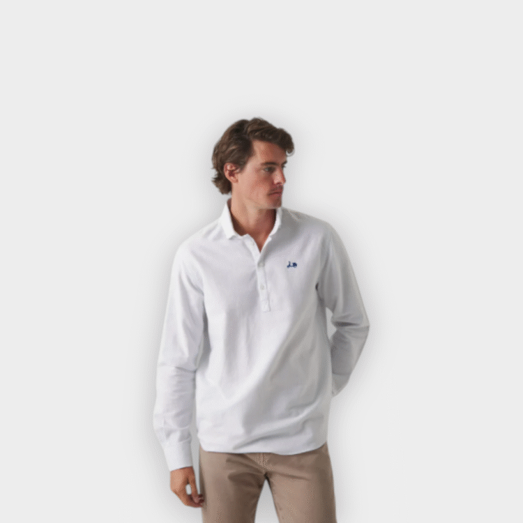 Camisa Polera stripes cesleste