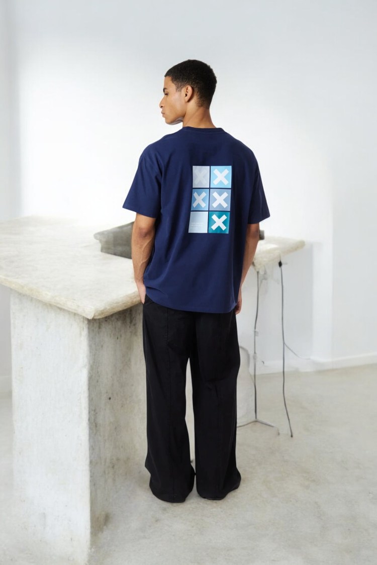 Camiseta Square azul marino