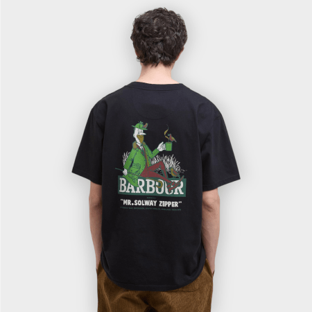 Barbour Heritage – Camiseta Campbell Oversized Graphic Black