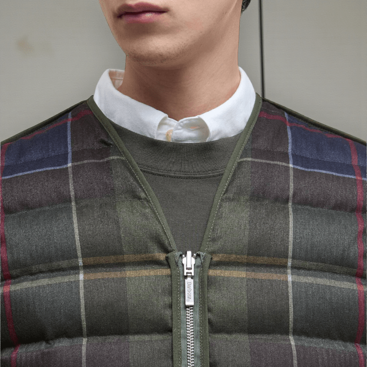 Chaleco Barbour Reversible sage