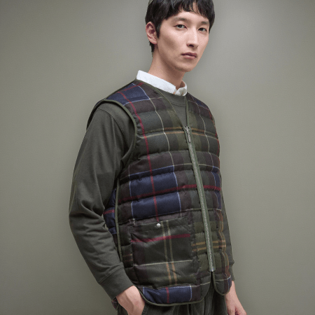 Chaleco Barbour Reversible sage