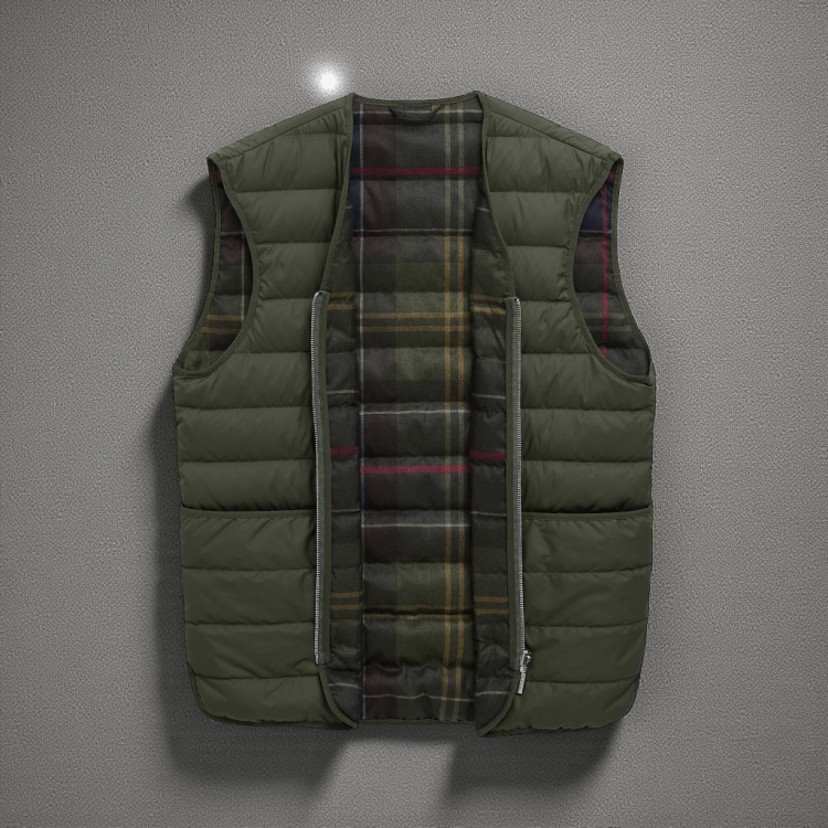 Chaleco Barbour Reversible sage