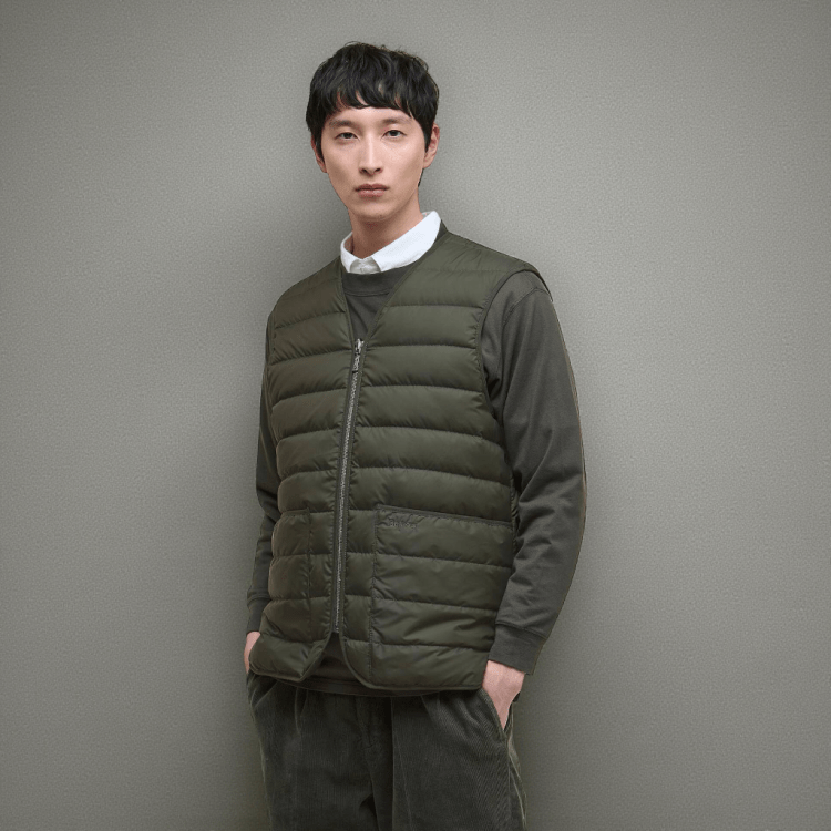 Chaleco Barbour Reversible sage