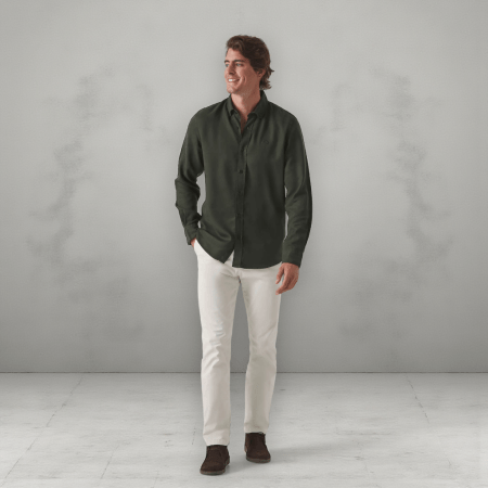 Camisa Forest tencel verde