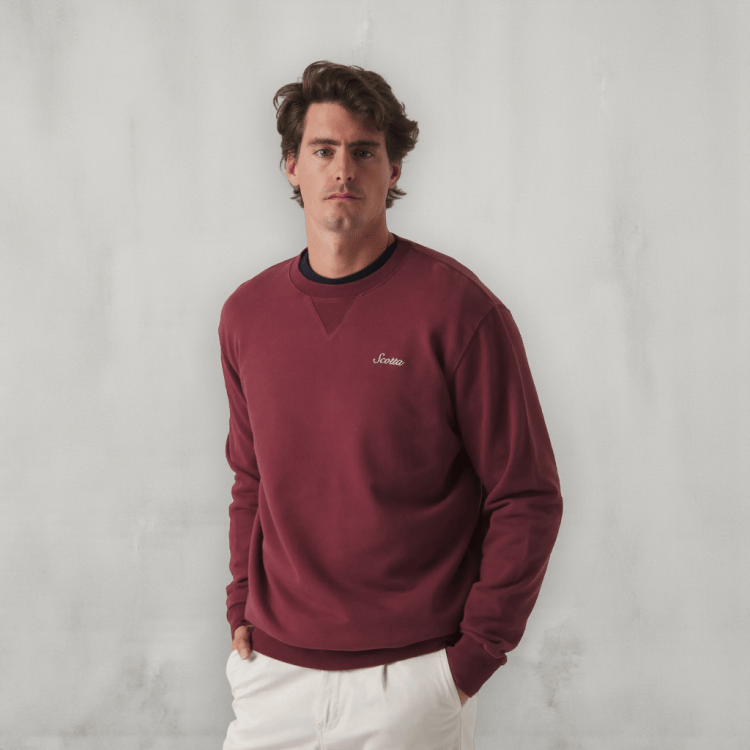 Sudadera Scotta brand burdeos