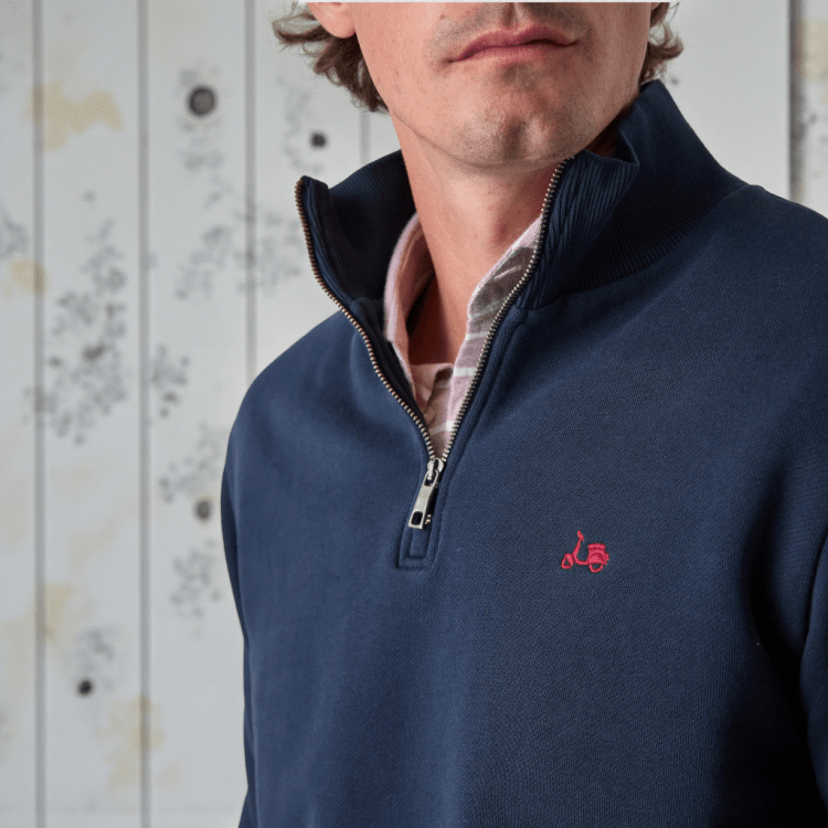 Sudadera Scotta zip marino