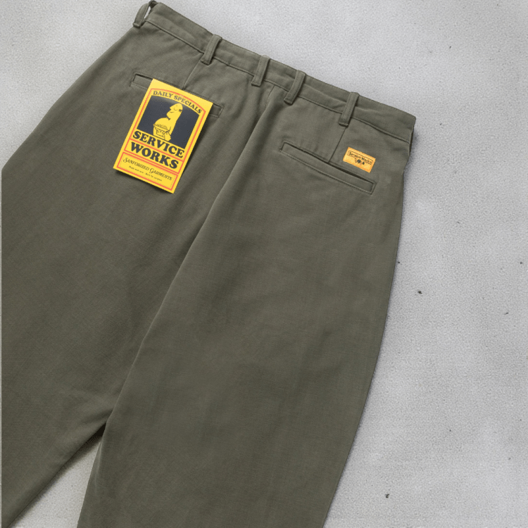 Pantalones Moleskin chef moss