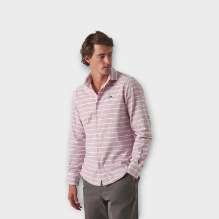 Scotta 1985 – Camisa Horizontal Stripes Burdeos