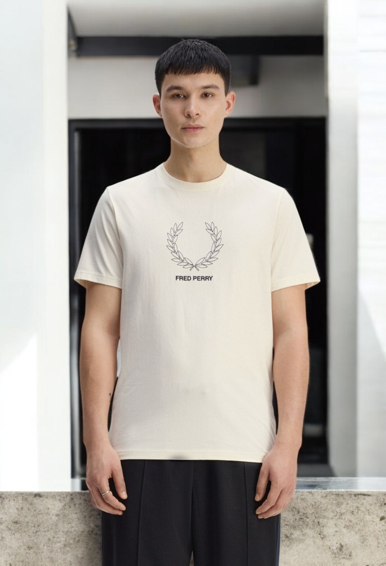Camiseta Fred Perry crudo