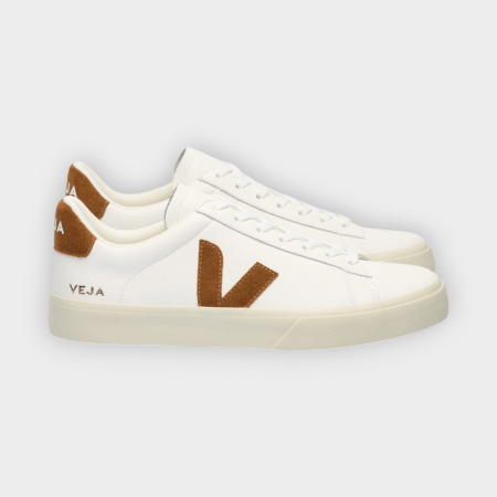 Veja - Zapatillas Campo chromefree leather white cognac