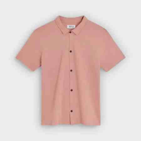 Bask in the Sun - Camisa Chemise Leikio Flamingo