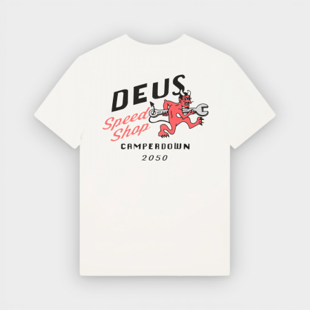 Deus Ex Machina - Camiseta Dogleg Tee Dirty White