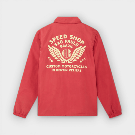 Deus Ex Machina - Chaqueta Munificence Nylon Coach Melon Red