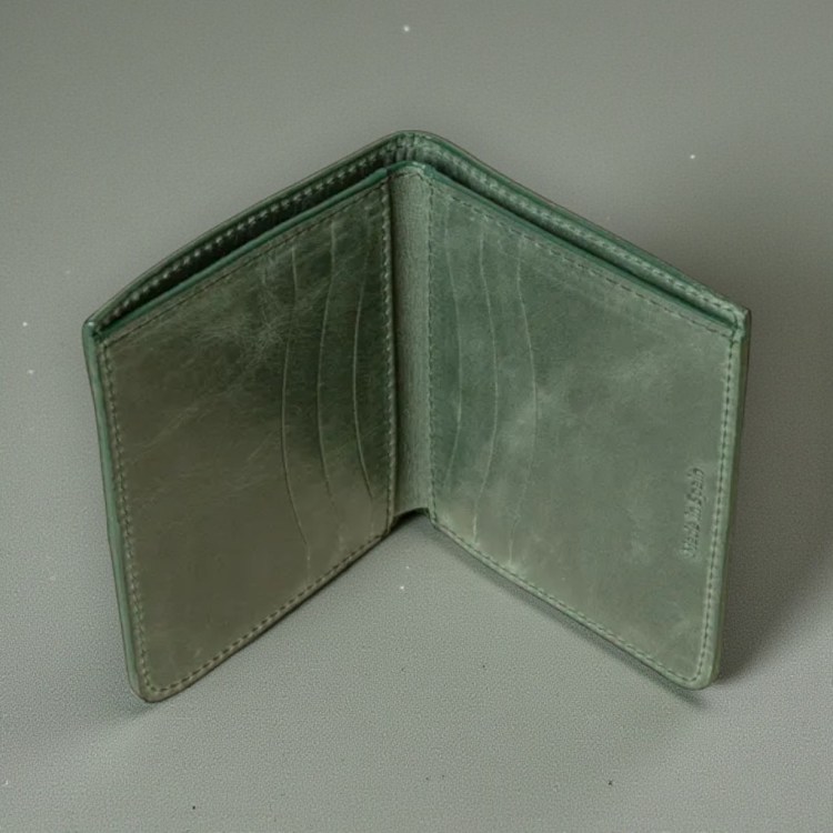 cartera Scotta piel verde