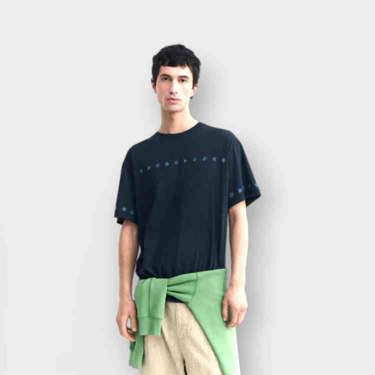 Camiseta navy bordada Aaron