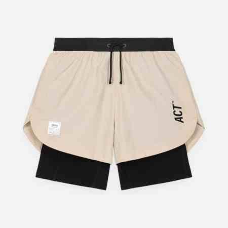 ACT Running – Shorts 2 en 1 BioRip Beige