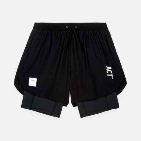ACT Running – Shorts 2 en 1 BioRip Black