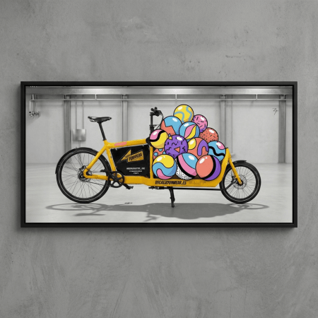 Chela Clo – Cuadro Carrying Dreams on a Cargo Bike