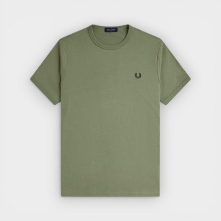 Fred Perry - Camiseta Ringer Khaki