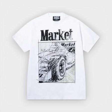 Market Studios - Camiseta Scribbled Formula One UV T-Shirt White