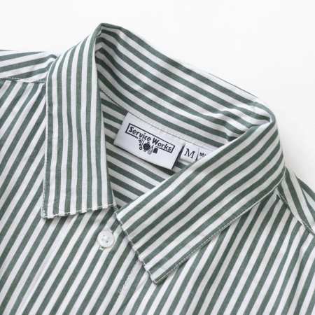 Camisa Poplin stripe forest