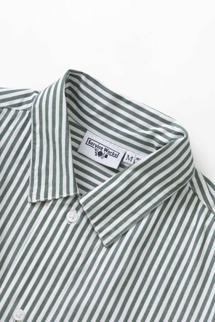 Camisa Poplin stripe forest