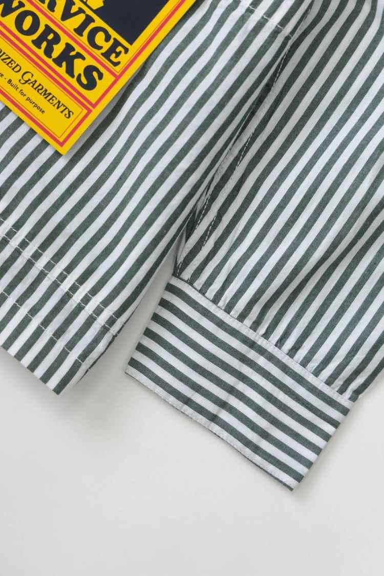 Camisa Poplin stripe forest