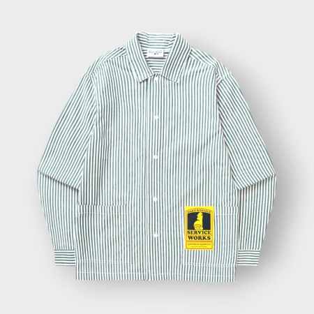 Camisa Poplin stripe forest