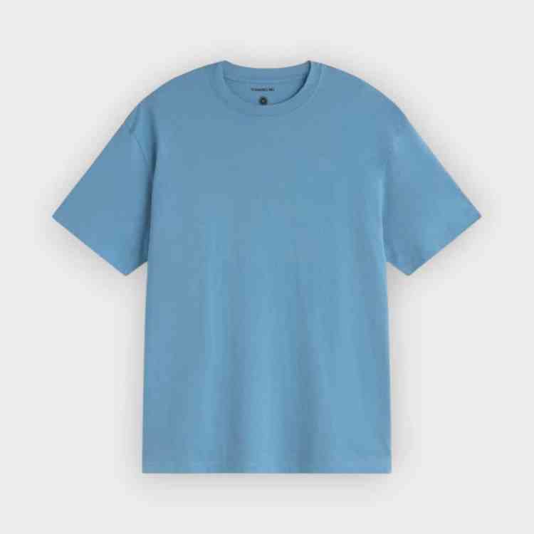 Camiseta azul patched sol